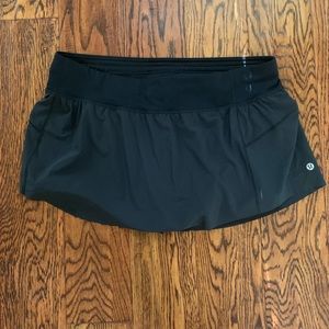 lulu lemon black tennis skirt